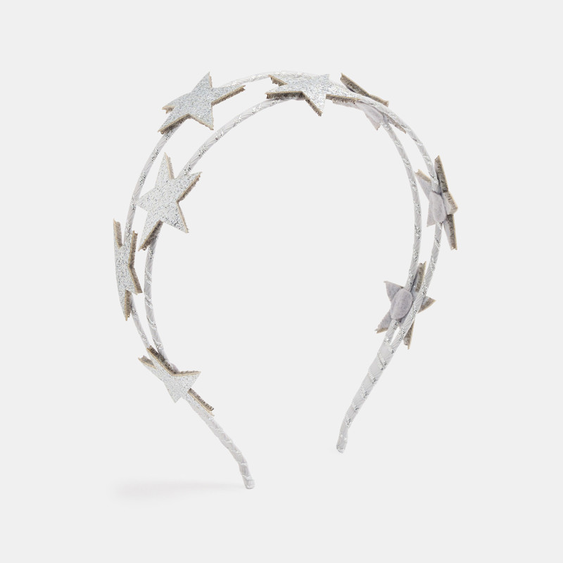 Silberner Haarreif mit Sternen für Mädchen