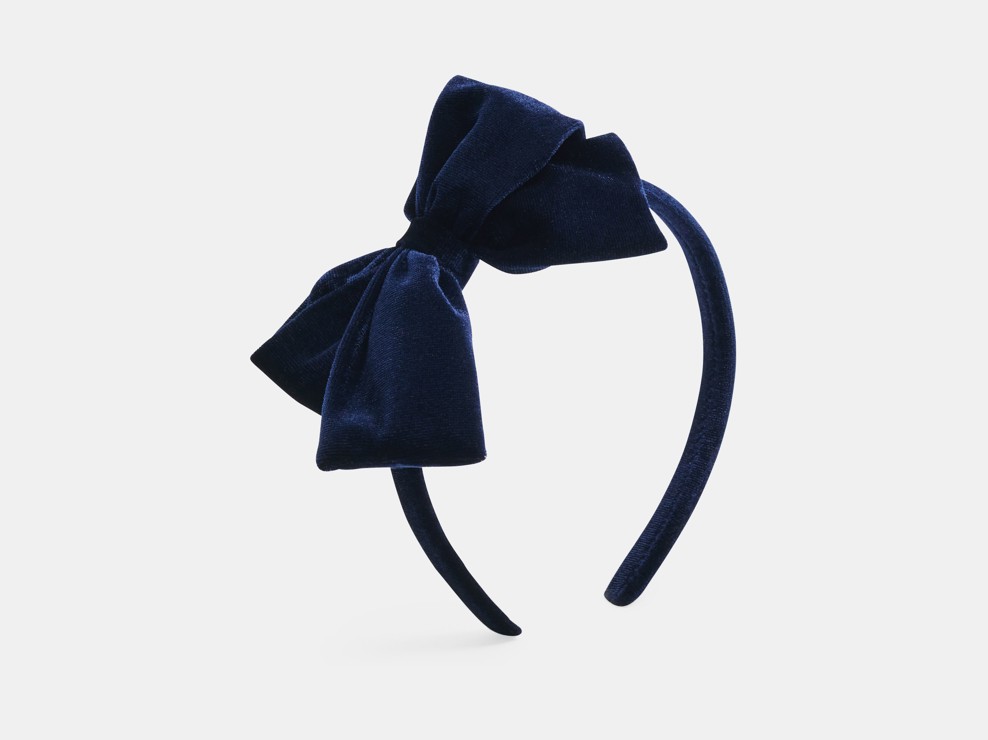 Serre-tête nœud papillon bleu Fille 1