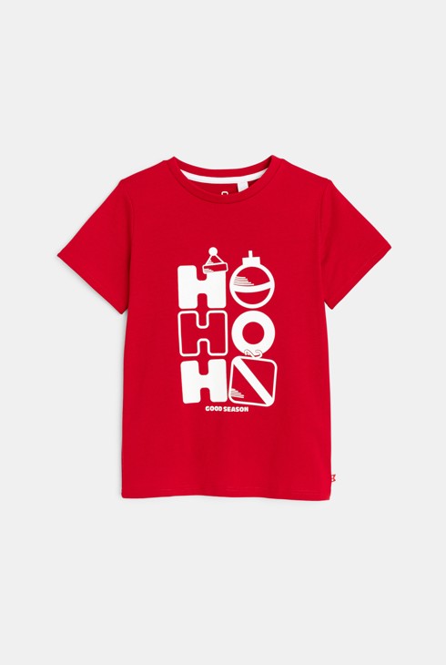 Rotes T-Shirt mit Aufschrift für Jungen 2