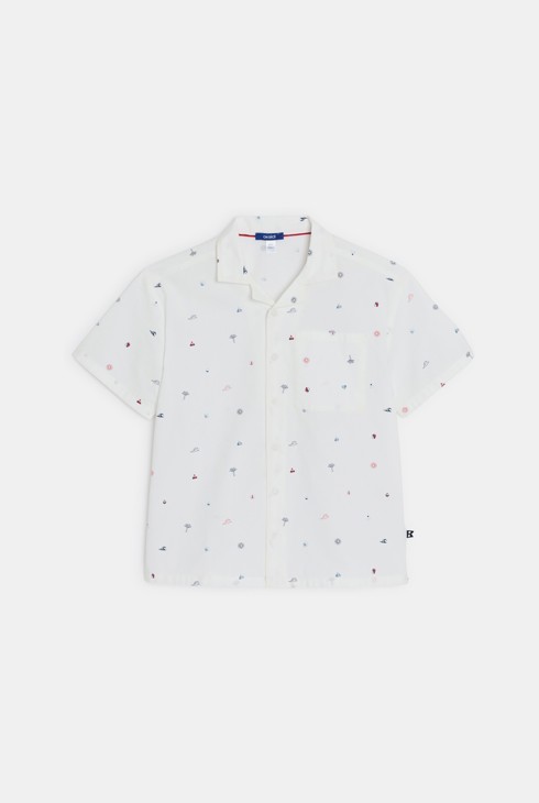 Camisa blanca amb estampat tropical pnen 2