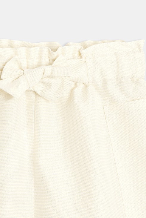 Pantalons curts daurats cintura alta nena 2