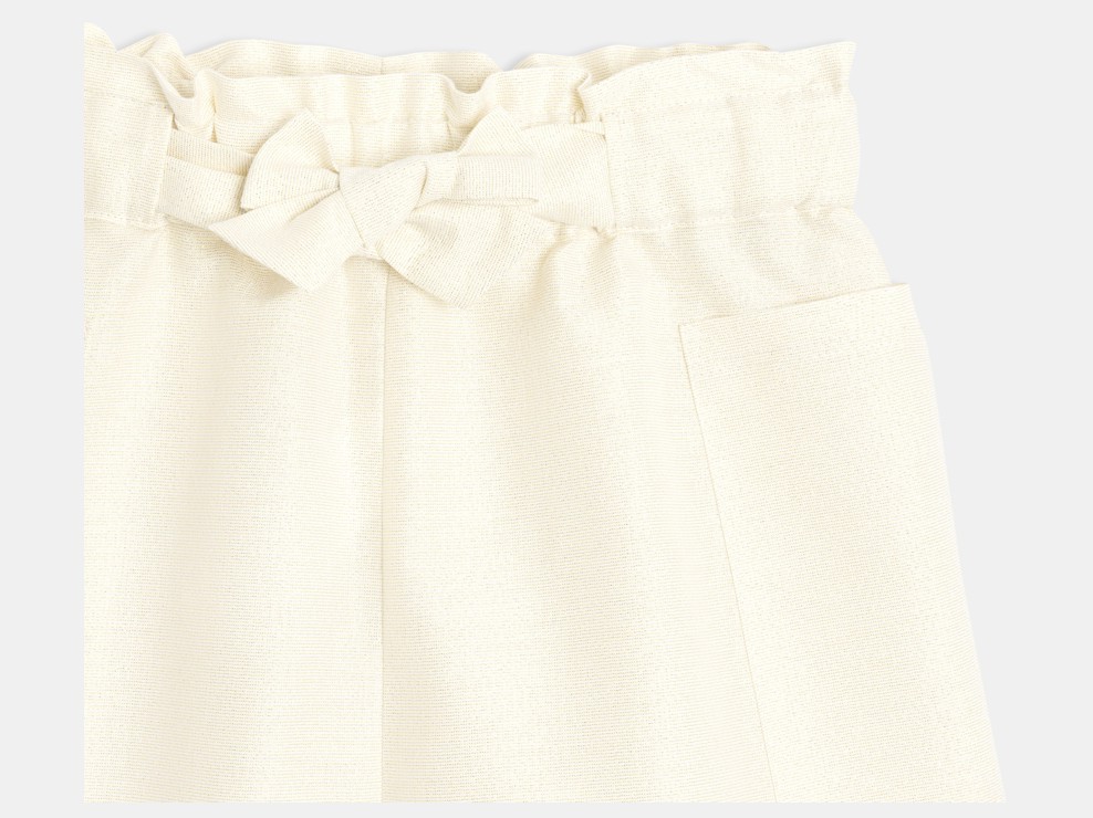 Short dorado cintura alta niña 2