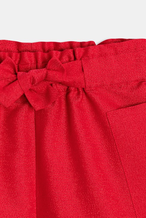 Pantalons curts vermells cintura alta nena 2