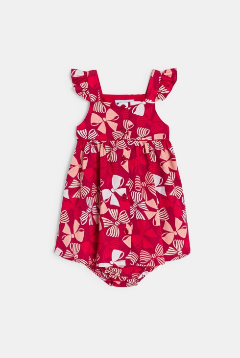 Rotes Kleid mit Schleifenmuster für kleine Mädchen 1