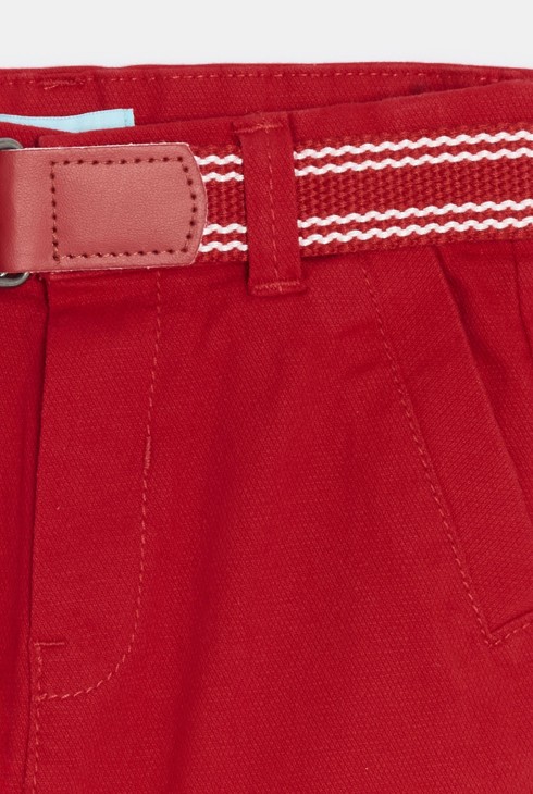 Pantalons curts vermells amb cinturó bebè nen 2