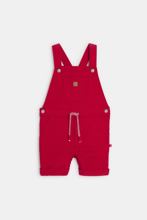 Kurze Latzhose in Rot für kleine Jungen 2