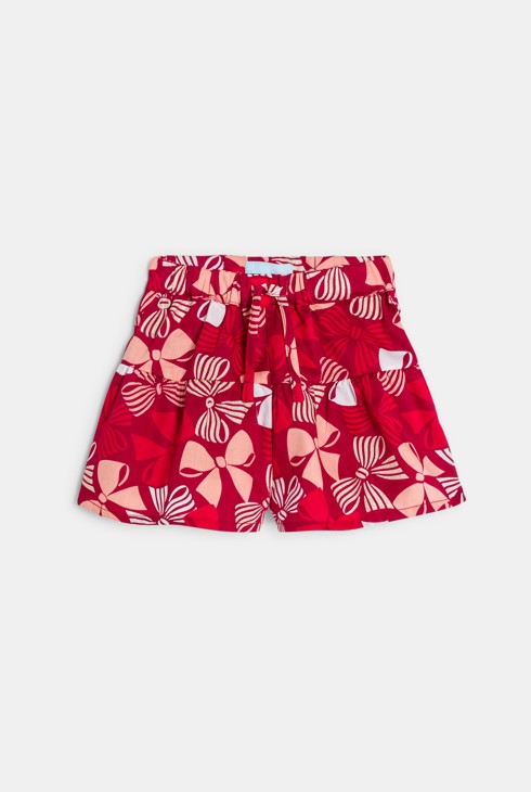Rote Shorts mit Schleifenmuster für kleine Mädchen 1