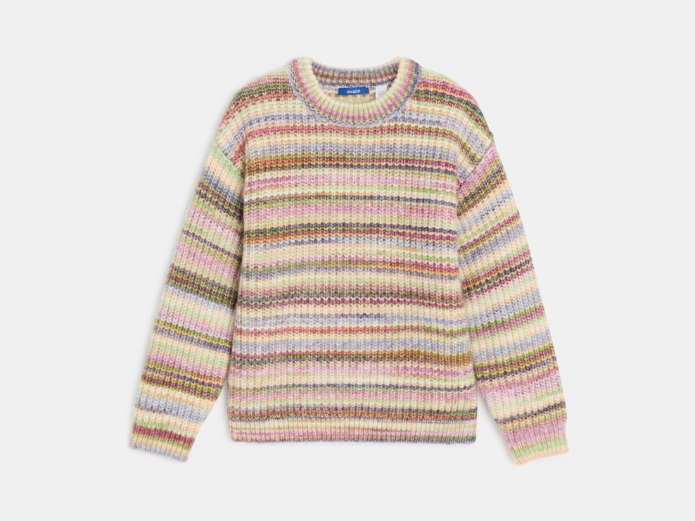 Pull rayé multicolore Fille 2