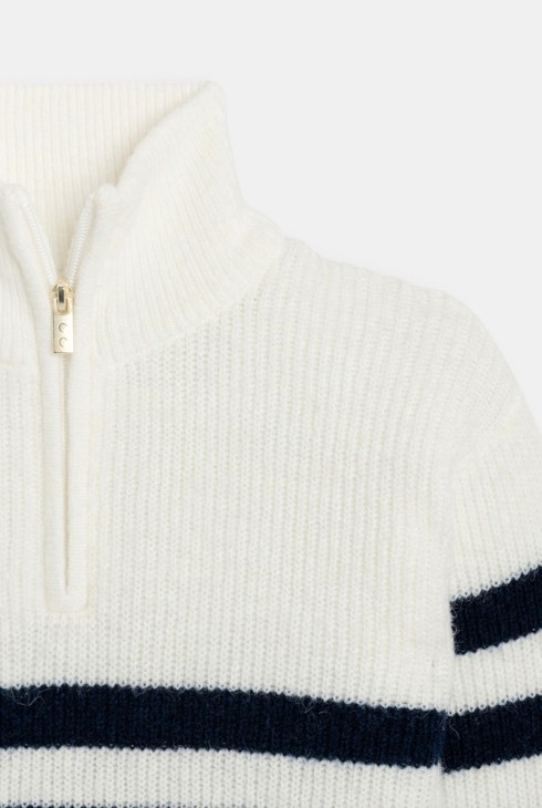 Jersei de punt per a noia ratllat blau 2