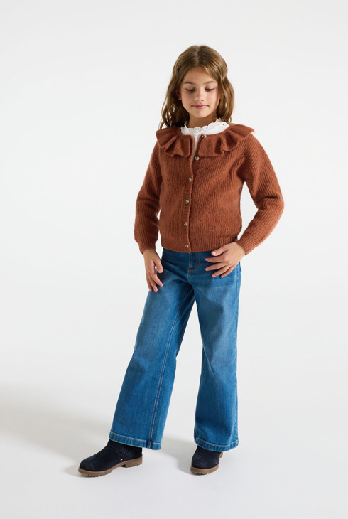 Strickjacke braun Mädchen 1