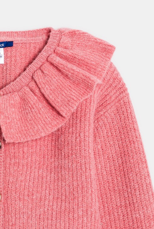 Ružičasti pleteni kardigan za djevojčice 2