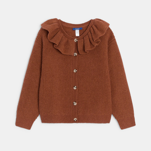 Cardigan En Maille Marron Fille - Marron Tres Clair - 10A - OKAIDI