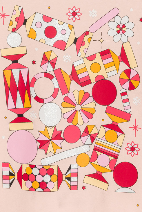 T-shirt a maniche lunghe rosa bambina Okaïdi X Maison Tangible 2