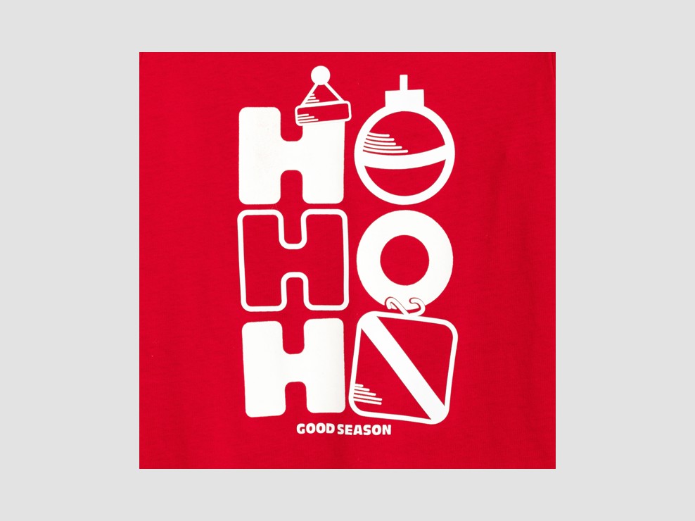 T-shirt met lange mouwen en 'HO HO HO'-opschrift voor jongens 2