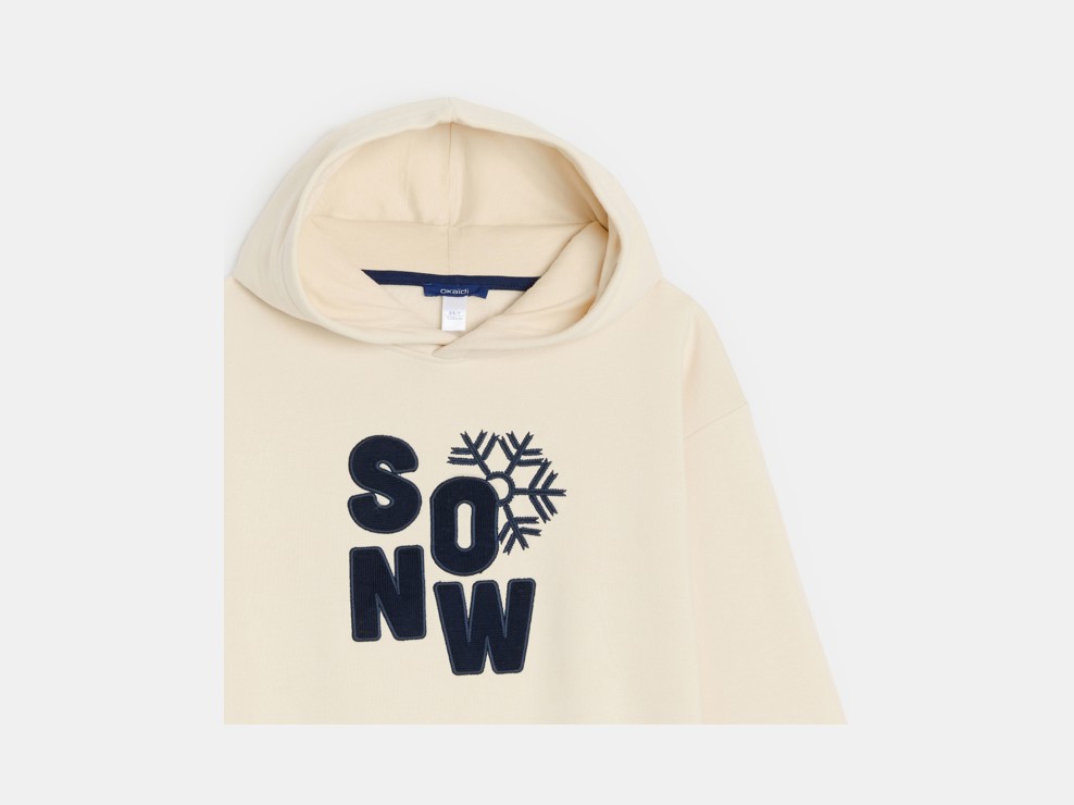 Beiges Sweatshirt mit Aufschrift für Jungen 2