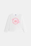 T-shirt manches longues nuage blanc fille