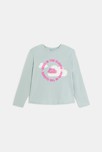 T-shirt manches longues nuage bleu fille