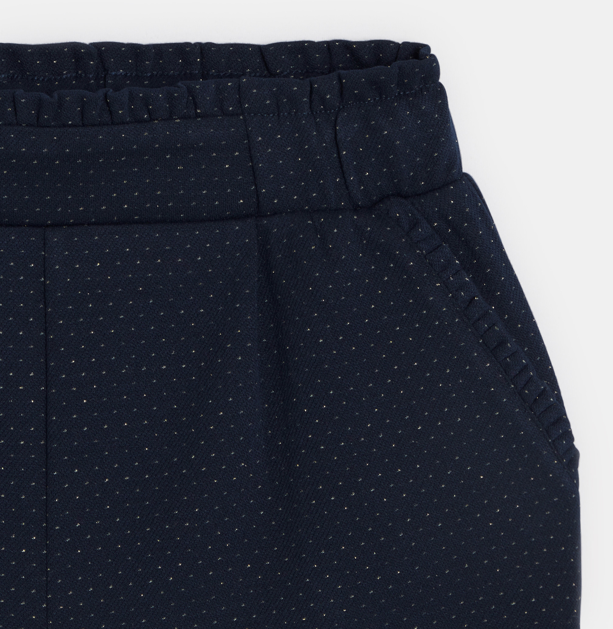 Girl's navy blue high-rise shorts 2