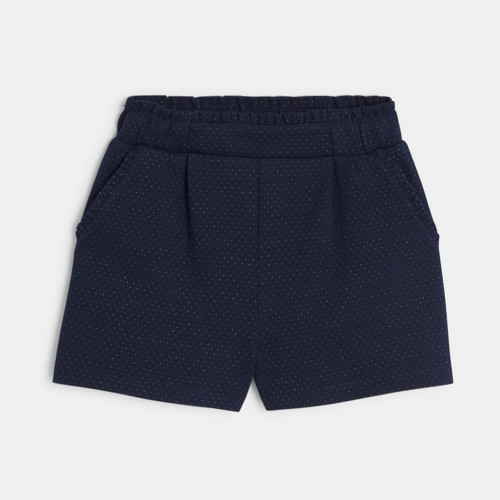Short Taille Haute Bleu Marine Fille - Bleu Fonce - 12A - OKAIDI