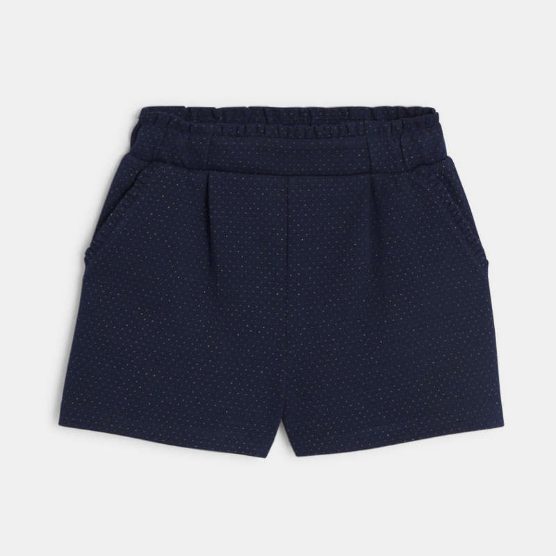 Marineblaue Shorts mit hohem Bund für Mädchen