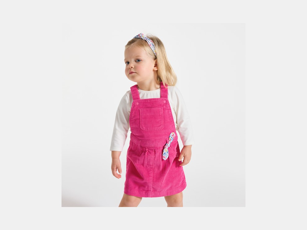 Conjunt vestit de peto rosa bebè nena 2