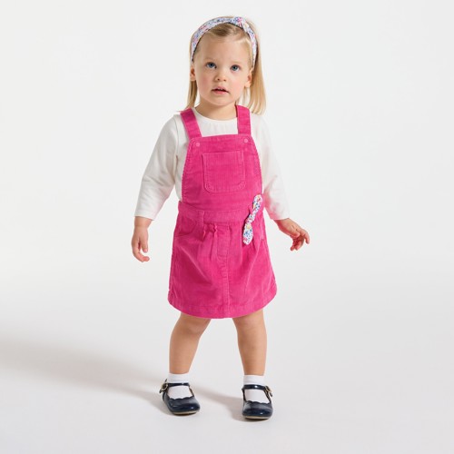 Ensemble Robe Salopette Rose Bébé Fille - Rose Feu - 12M - OBAIBI