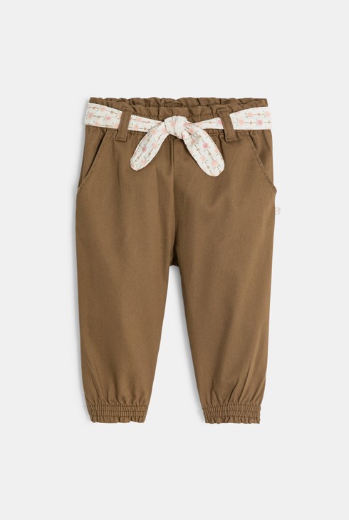 Braune Hose mit Gürtel für Mädchen 2