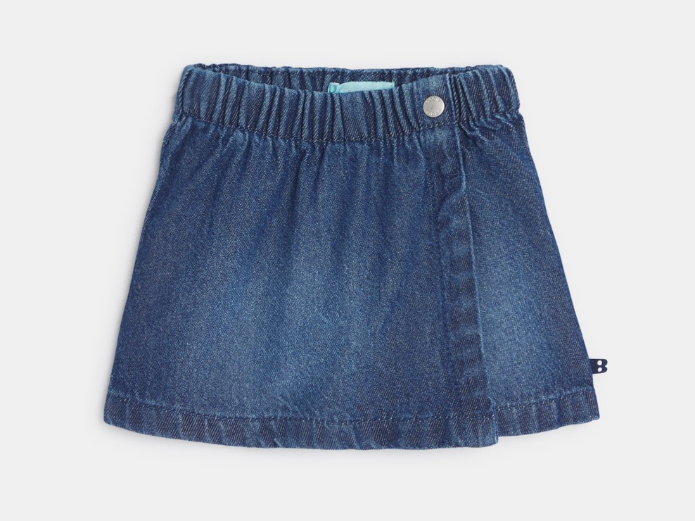 Gonna pantalone in jeans blu bambina 1
