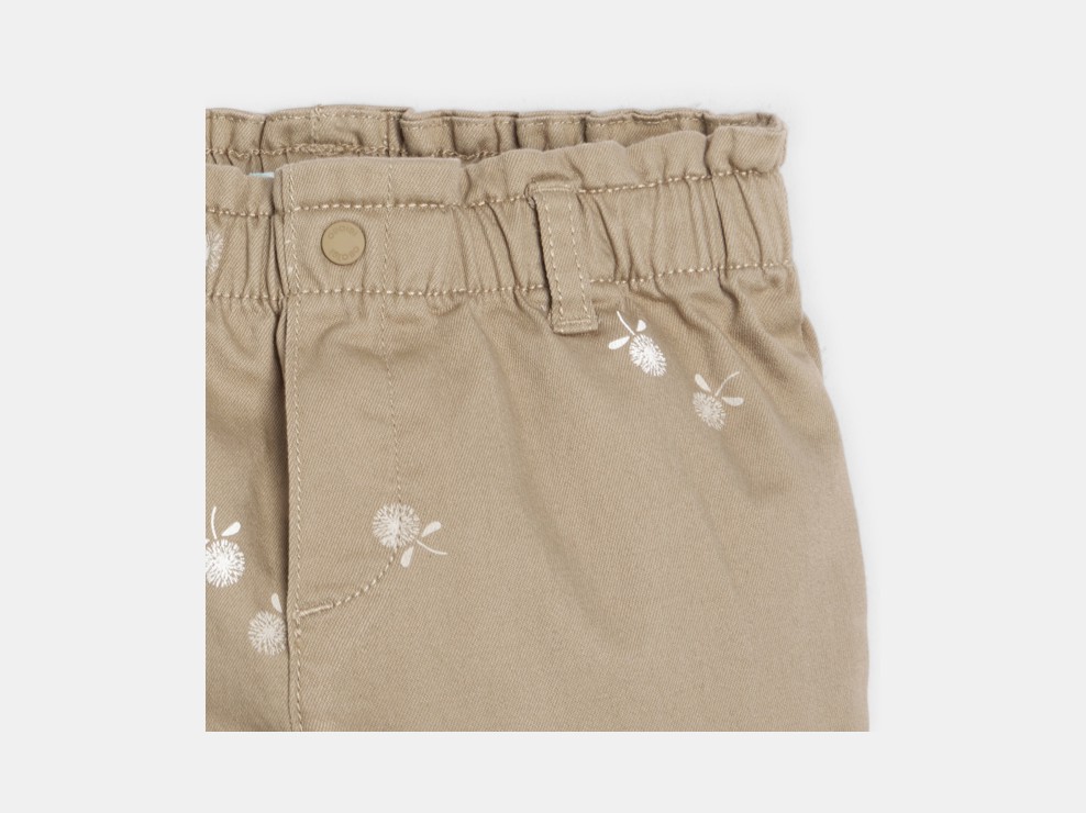 Hose geblümt Paperbag beige Kleinkind Mädchen 2