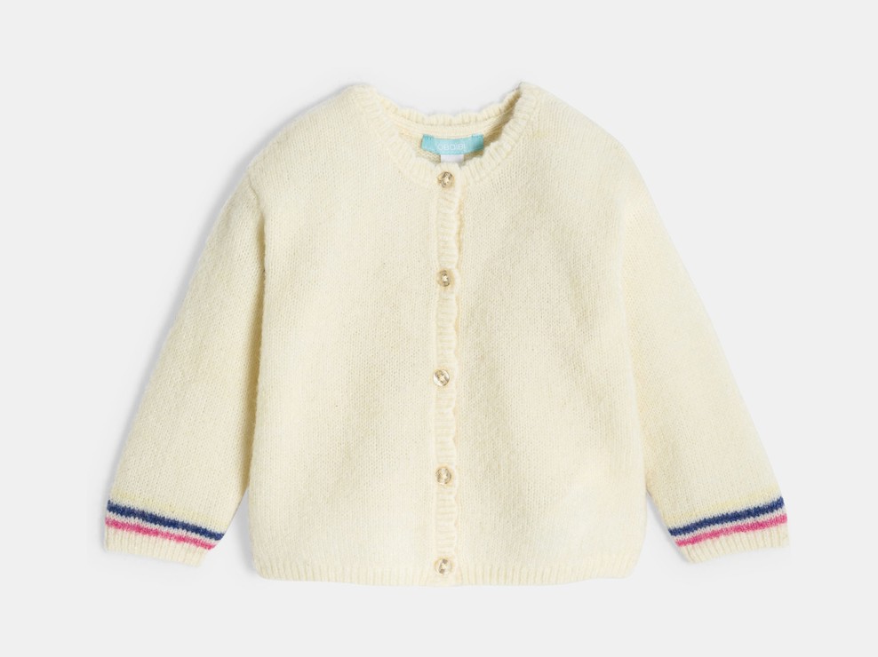 Strickjacke weiß Kleinkind Mädchen 2