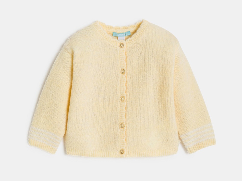 Strickjacke gelb Kleinkind Mädchen 2