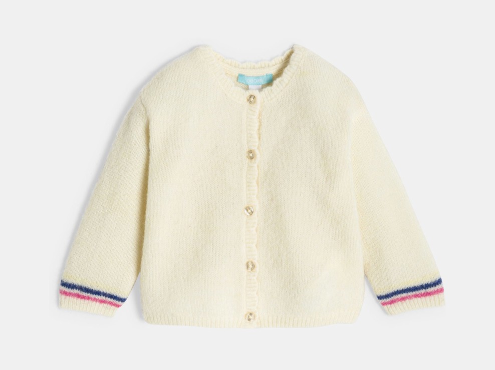 Strickjacke weiß Kleinkind Mädchen 2