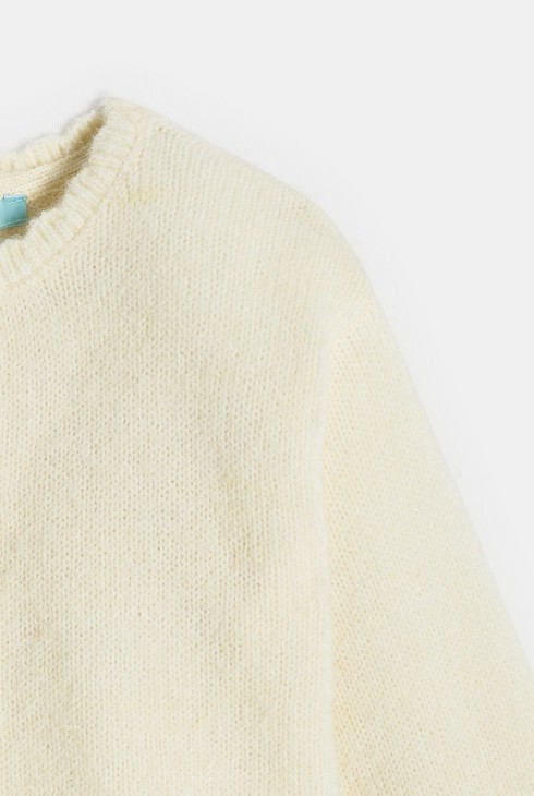 Gilet blanc en maille bébé fille