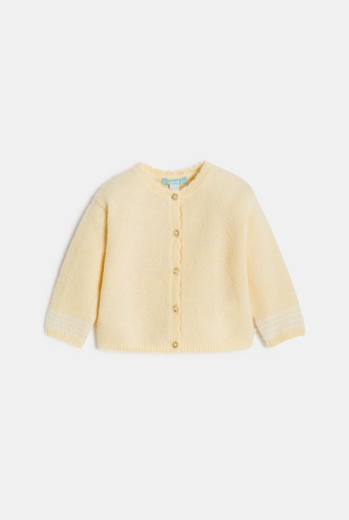 Strickjacke gelb Kleinkind Mädchen 2