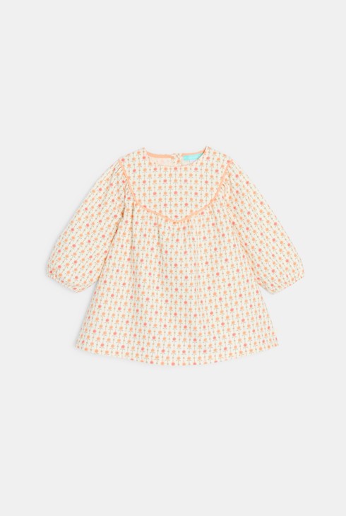 Bluse Baumwolltwill Blumen weiß Kleinkind Mädchen 1