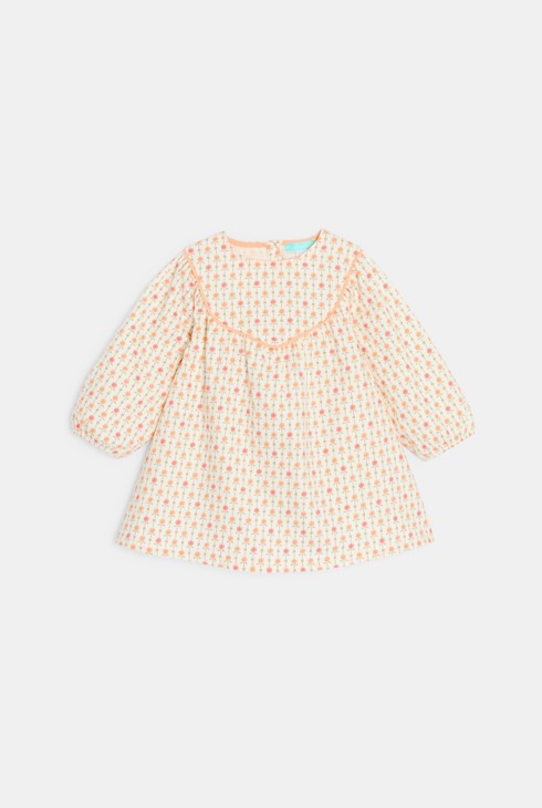 Bluse Baumwolltwill Blumen weiß Kleinkind Mädchen 2