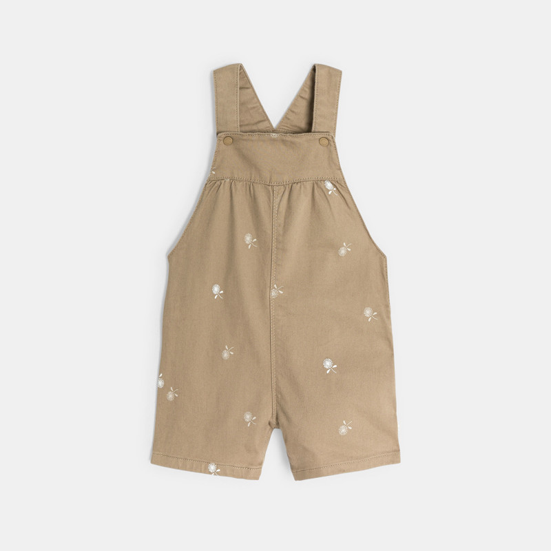 Latzhose beige Blumenmuster Kleinkind Mädchen