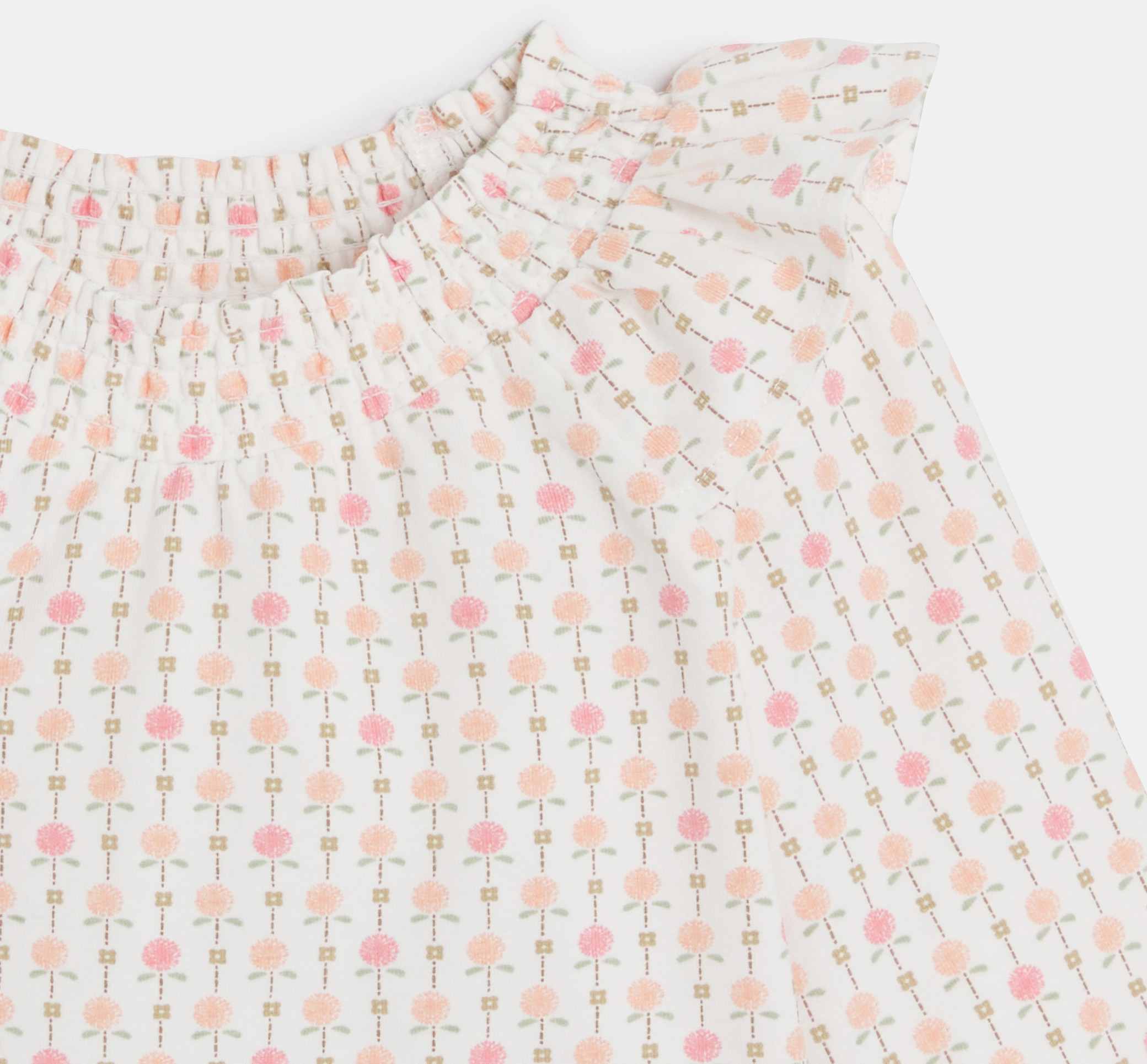 Blusa bianca a fiori per neonata 2