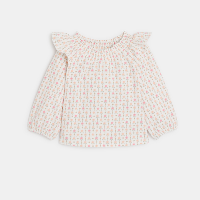 Bluse geblümt weiß Kleinkind Mädchen