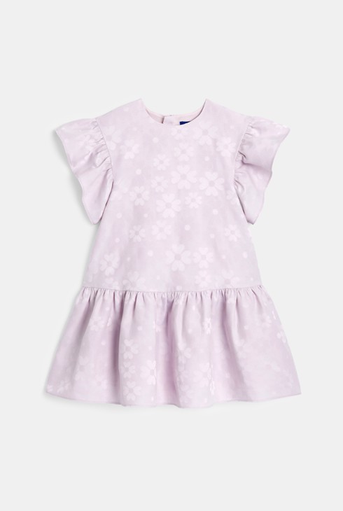 Robe jacquard fantaisie rose fille 1