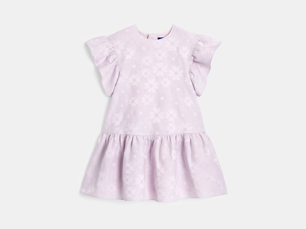 Robe jacquard fantaisie rose fille 1