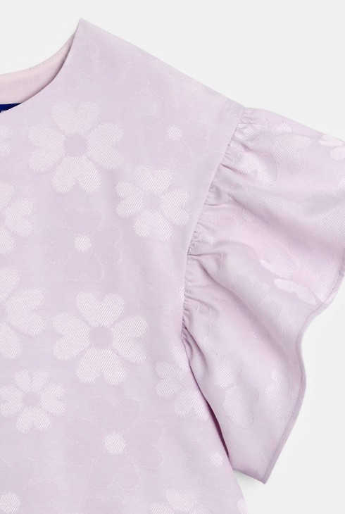 Robe jacquard fantaisie rose fille