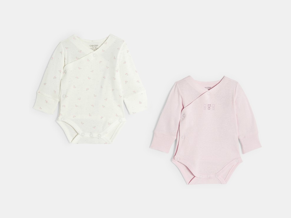 Set di body evolutivi rosa per bambina 1