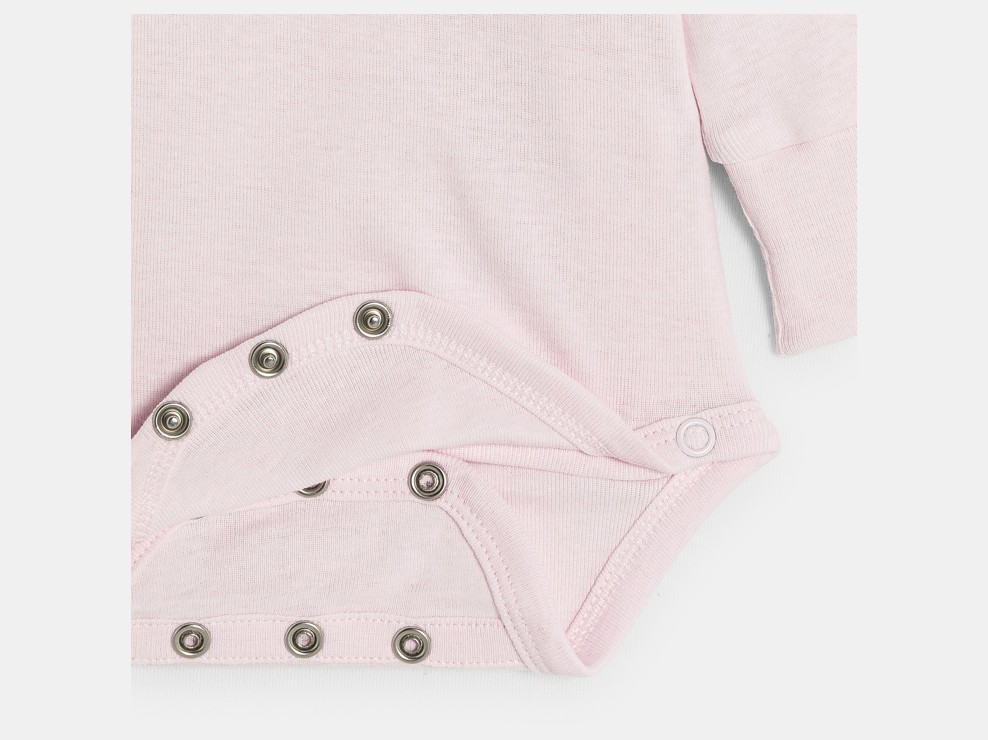 Set mitwachsende Bodys rosa Mädchen 2