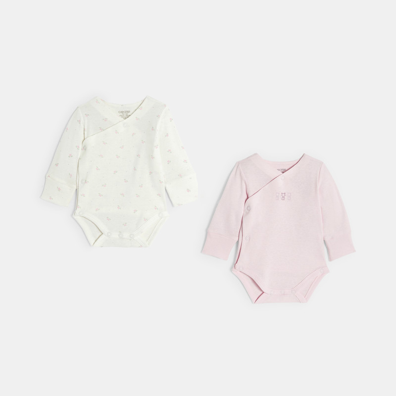 Set mitwachsende Bodys rosa Mädchen