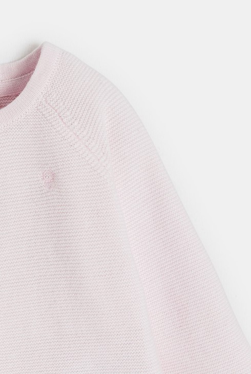 Pull brassière maille tricot rose naissance