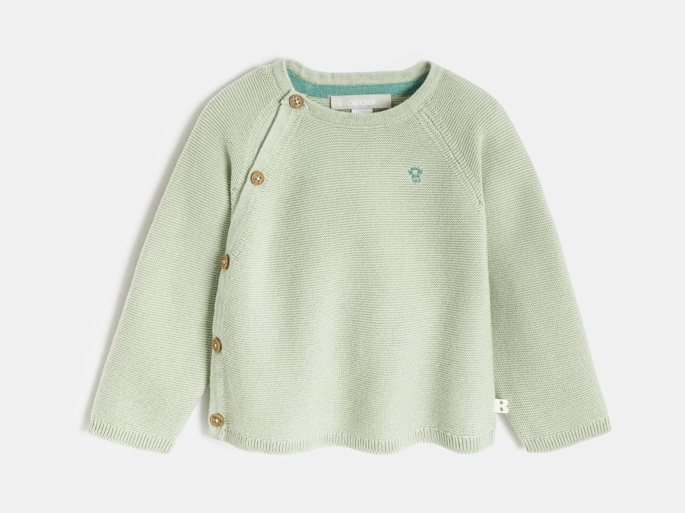 Brassière maille tricot vert bébé garçon naissance 1