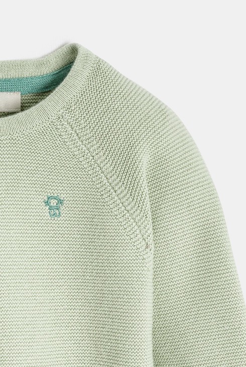 Zeleni pleteni džemper za novorođenčad (za dječake) 2
