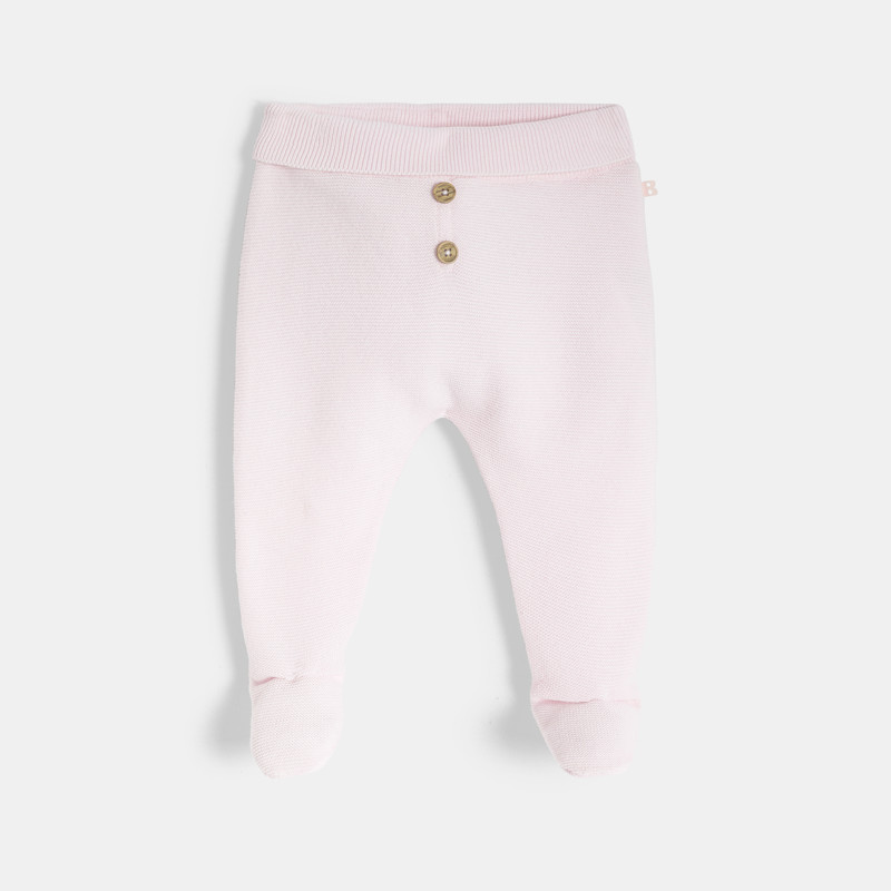 Hose mit Füßen puderrosa Stoff Geburt