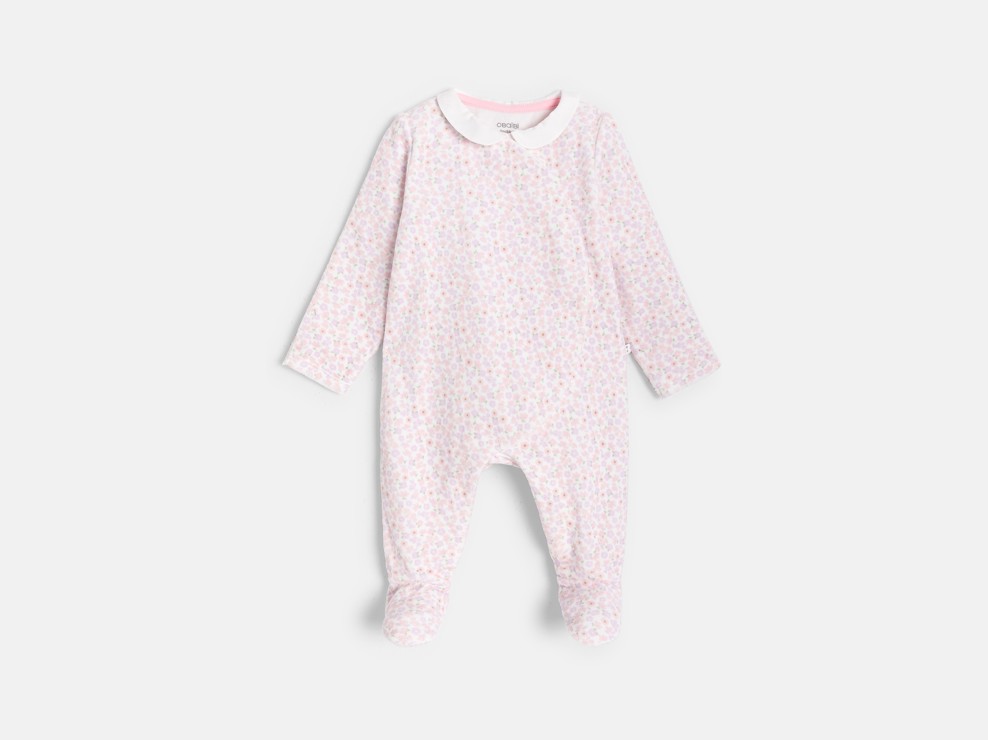 Pelele floral rosa bebé niña 1